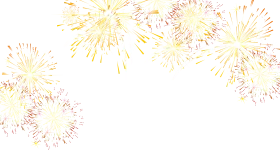 Radiant Golden Fireworks Explosion Clipart - Festive Celebration Sparkle Design