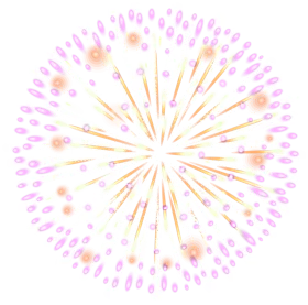 Radiant Pastel Fireworks Explosion Clipart - Soft Celestial Burst Design