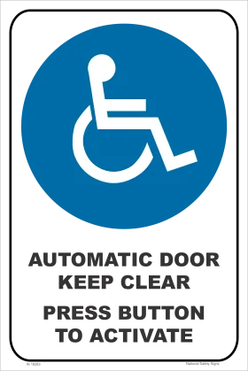 Accessible Entrance Clipart: Wheelchair Symbol Automatic Door Activation Guide