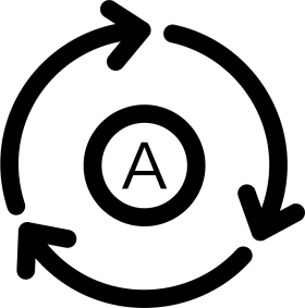 Circular Workflow Automation Process with Rotating Arrows Clipart Symbol