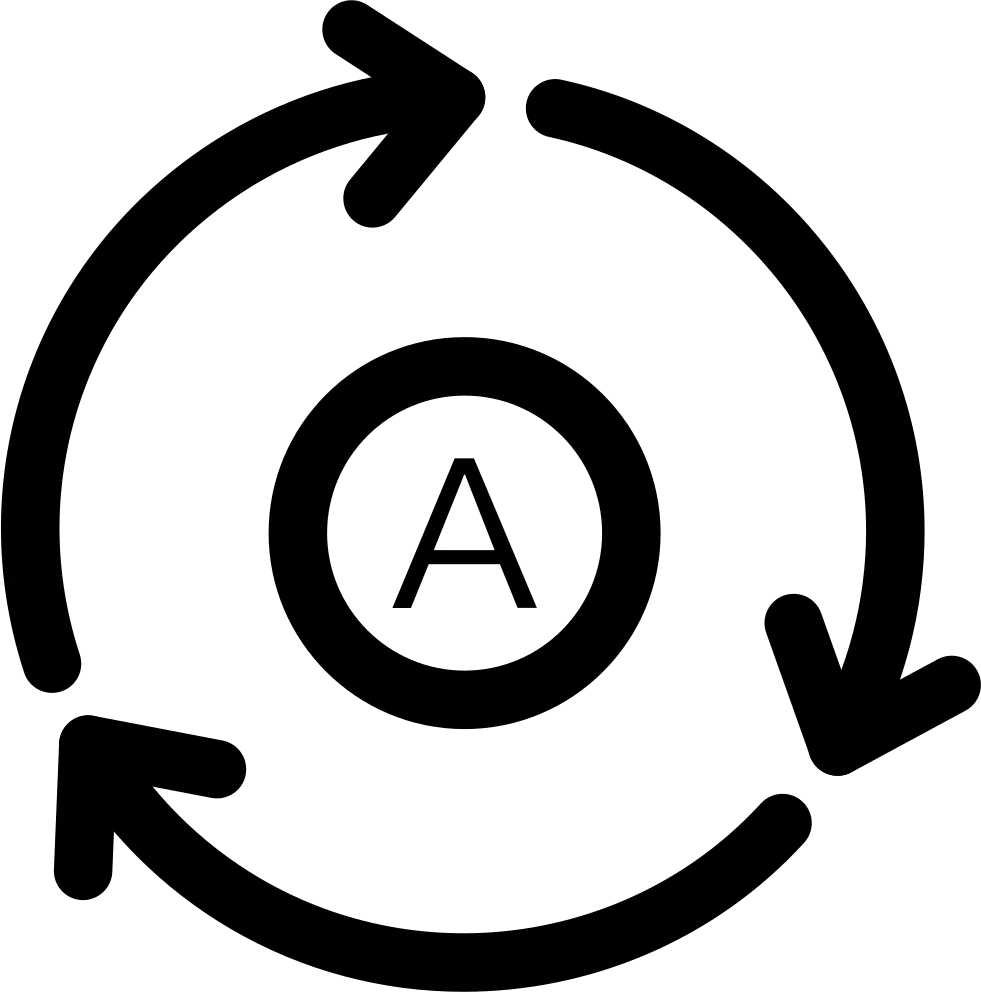 Circular Workflow Automation Process with Rotating Arrows Clipart Symbol