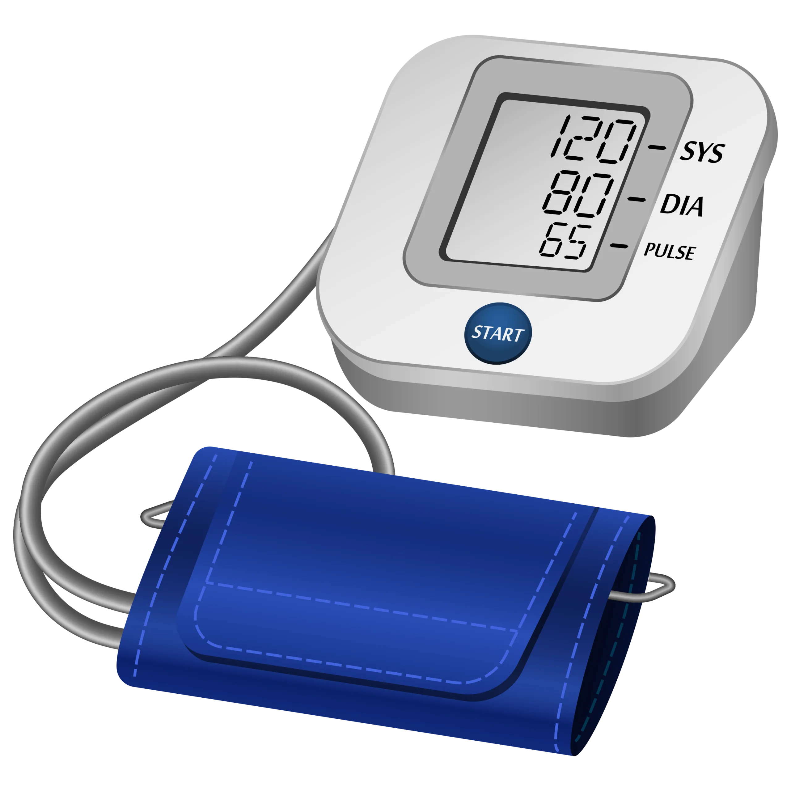 Digital Blood Pressure Monitor Clipart: Medical Health Tracking Device