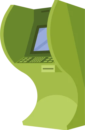 Green Modern Computer Terminal Clipart Illustration Design