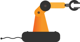 Industrial Robotic Arm Clipart: Precision Engineering Automation Design