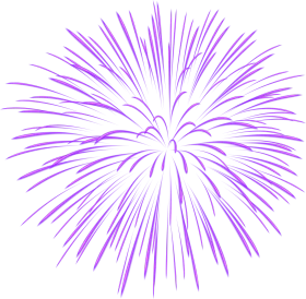 Luminous Purple Starburst Fireworks Clipart Design Element Graphic