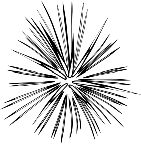 Monochrome Radial Burst Starburst Explosion Clipart Design Element