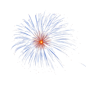 Radiant Burst of Celebration Fireworks Clipart - Luminous Explosive Design