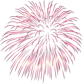 Radiant Pink Starburst Fireworks Clipart - Explosive Festive Celebration Design