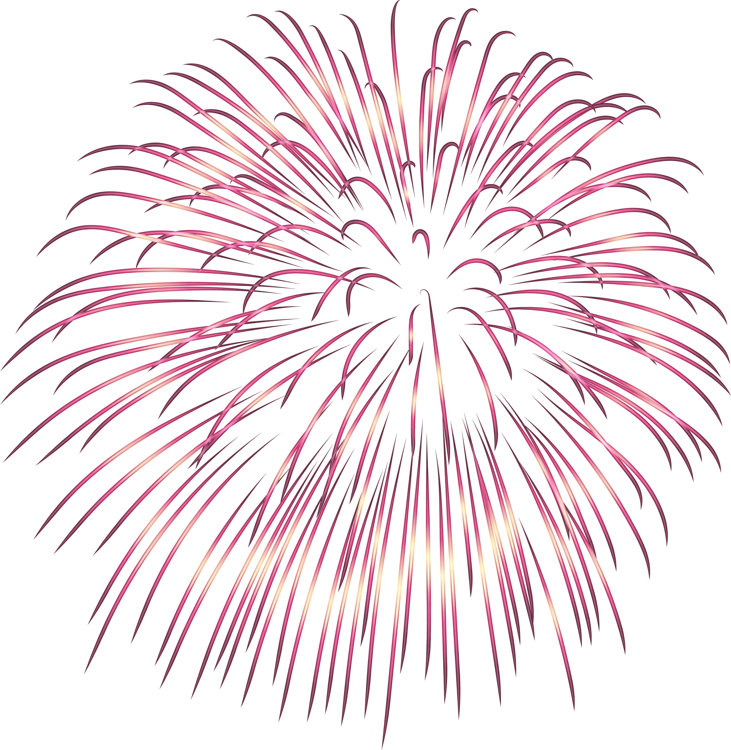 Radiant Pink Starburst Fireworks Clipart - Explosive Festive Celebration Design