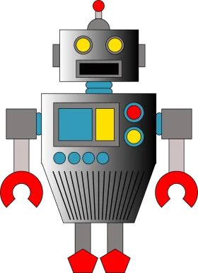 Retro Mechanical Robot Clipart: A Charming Vintage Mechanical Companion
