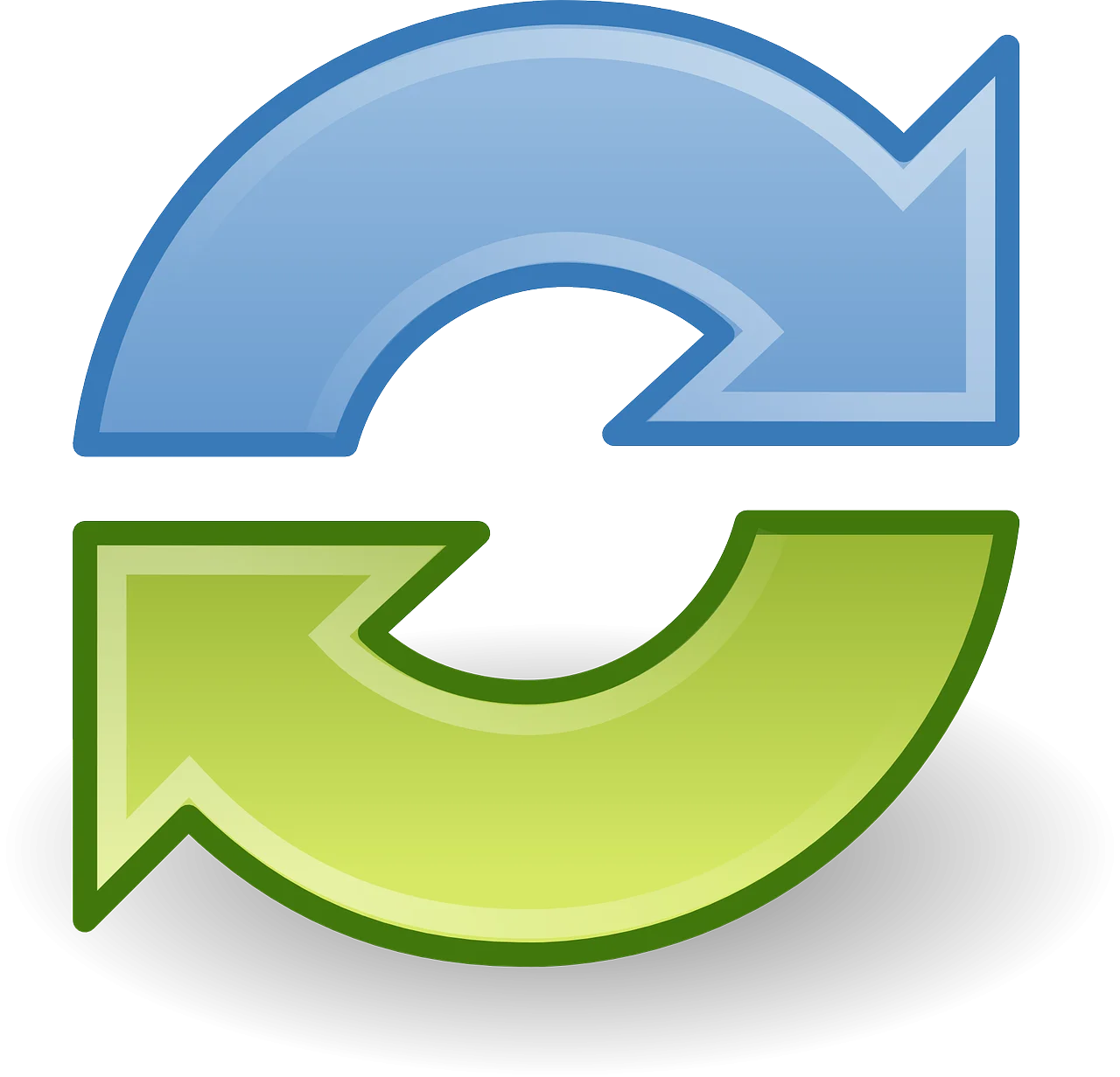 Seamless Synchronization Refresh Clipart Icon with Curved Arrows