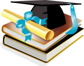 Academic Achievement Celebration Graduation Diploma Clipart Illustration