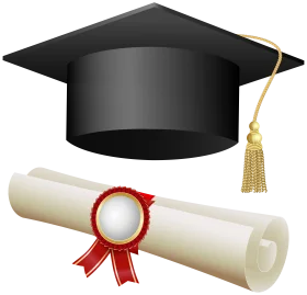 Elegant Graduation Achievement Clipart Symbolizing Academic Success and Milestone