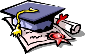 Elegant Graduation Symbols Clipart: Celebrating Academic Achievement and Success