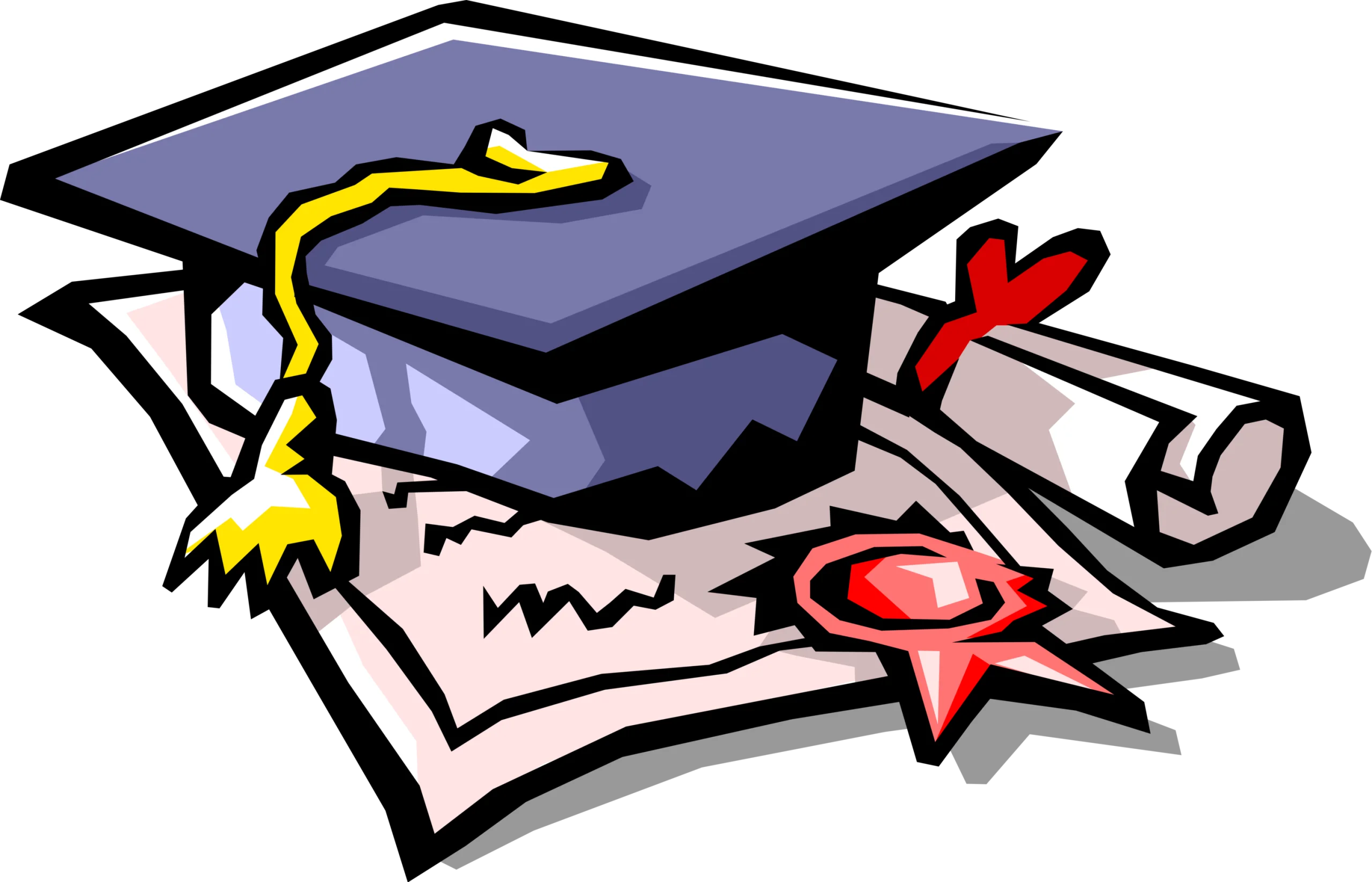 Elegant Graduation Symbols Clipart: Celebrating Academic Achievement and Success