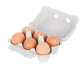 Fresh Farm Eggs Nestled in a Pristine White Cardboard Clipart Carton