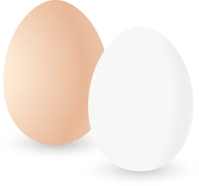 Minimalist Soft-Toned Egg Clipart Illustration with Two Distinct Color Variations