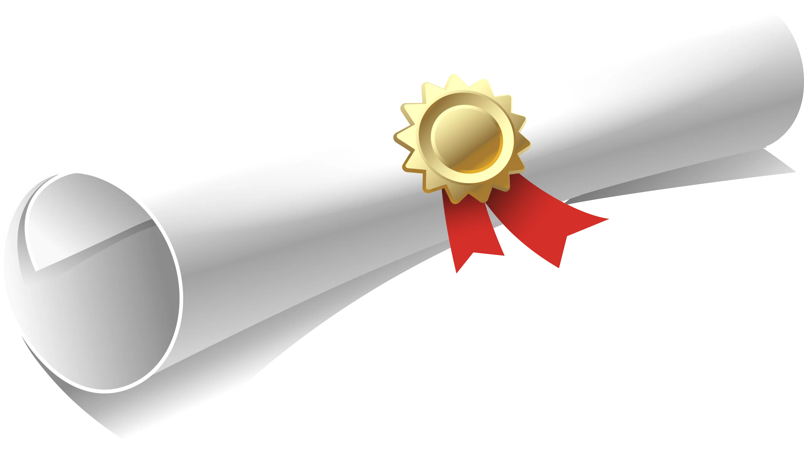 Professional Academic Achievement Diploma Clipart with Golden Seal and Ribbon