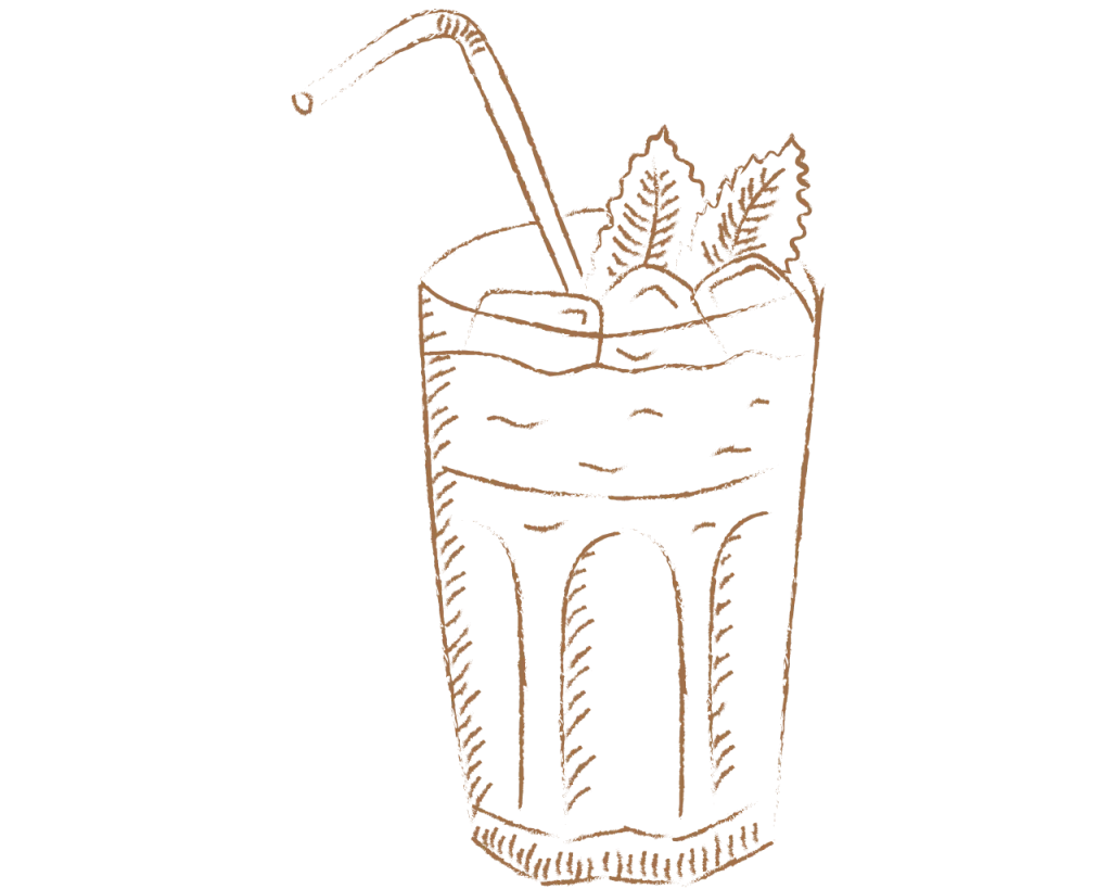 Rustic Hand-Drawn Refreshing Summer Beverage Clipart Sketch