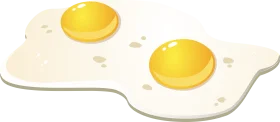 Sunny-Side Up Eggs Clipart: A Delightful Breakfast Illustration with Golden Yolks