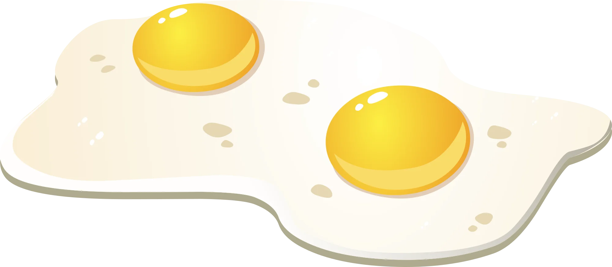 Sunny-Side Up Eggs Clipart: A Delightful Breakfast Illustration with Golden Yolks