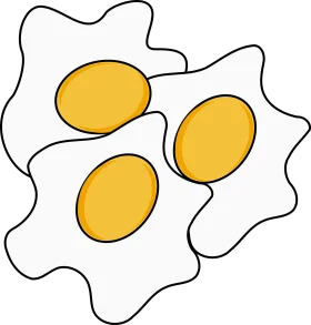 Sunny Side Up Eggs Clipart: A Delightful Culinary Illustration of Golden Breakfast Delight