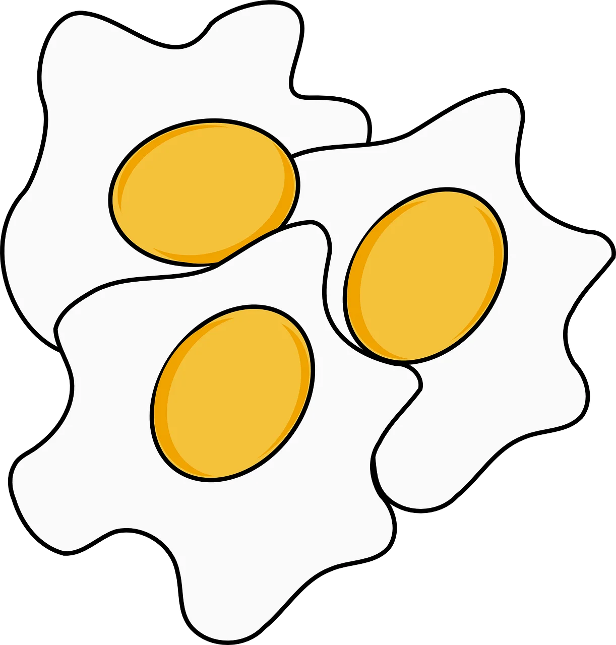 Sunny Side Up Eggs Clipart: A Delightful Culinary Illustration of Golden Breakfast Delight