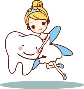 Adorable Tooth Fairy Clipart: Whimsical Dental Fantasy Character with Magical Wings