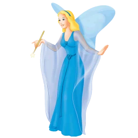Elegant Blue Fairy Clipart: Mythical Enchantress with Delicate Translucent Wings