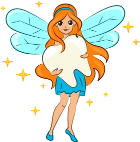 Enchanting Fairy Clipart with Ethereal Blue Wings and Magical Starry Background