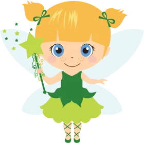 Enchanting Green Leaf Fairy Clipart: Magical Woodland Character Design