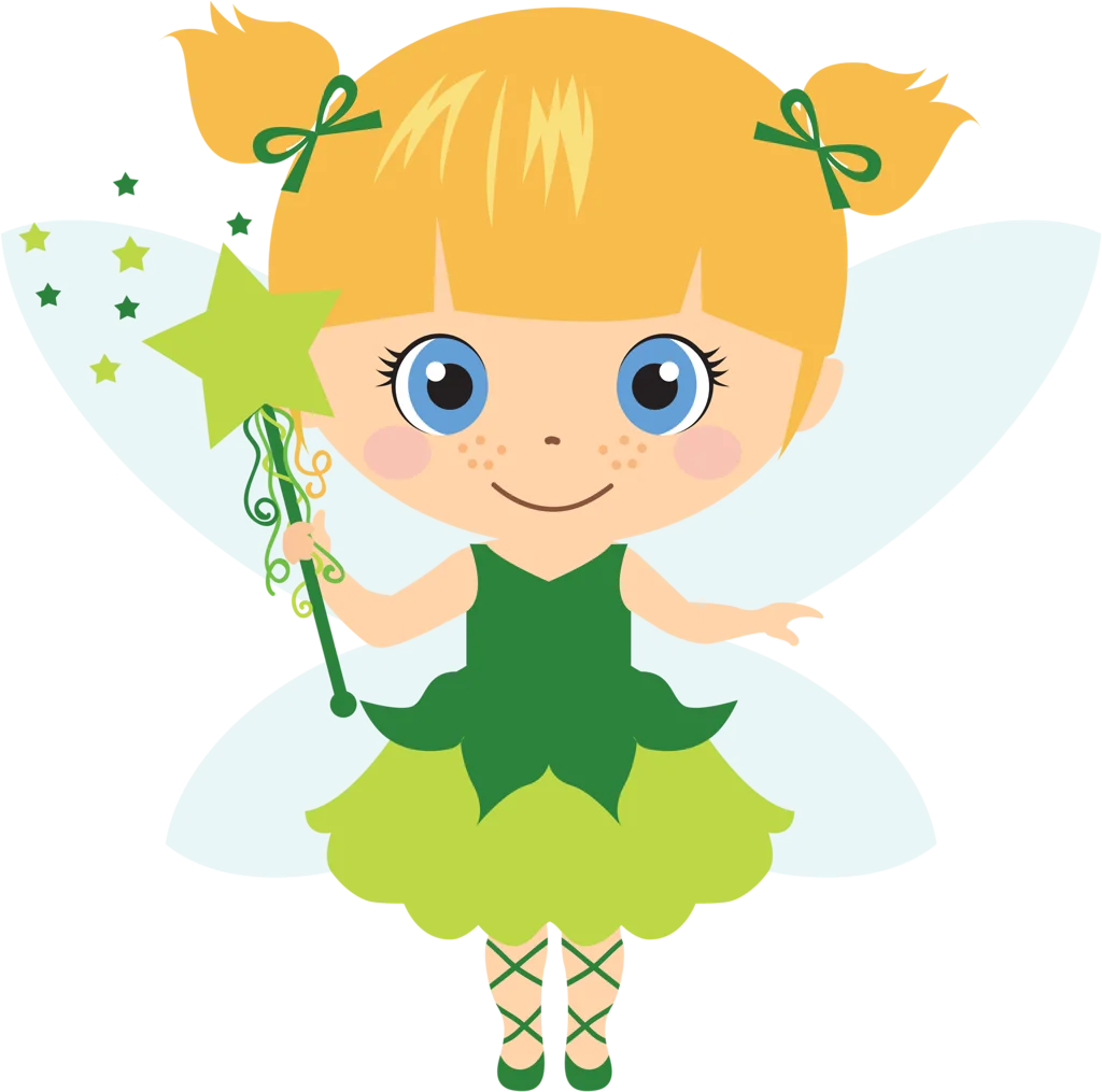 Enchanting Green Leaf Fairy Clipart: Magical Woodland Character Design