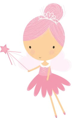 Enchanting Pink Fairy Clipart: Magical Princess with Sparkling Wand and Tutu