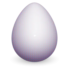 Minimalist Soft-Shaded Easter Egg Clipart with Smooth Gradient Texture