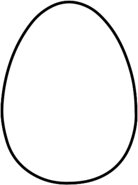 Simple Minimalist Easter Egg Outline Clipart for Design Projects
