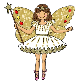 Whimsical Woodland Fairy Clipart with Magical Star Wand and Delicate Wings