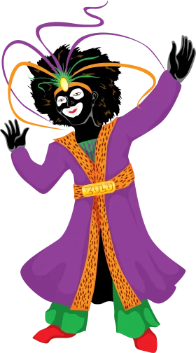 Festive Carnival Performer Clipart with Energetic Dance Movements