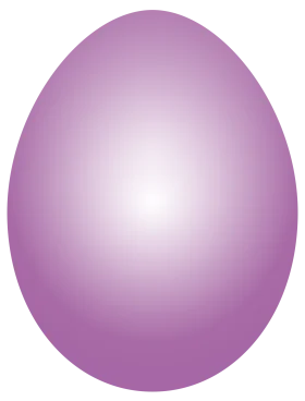 Soft Lavender Easter Egg Clipart with Gentle Gradient and Smooth Texture