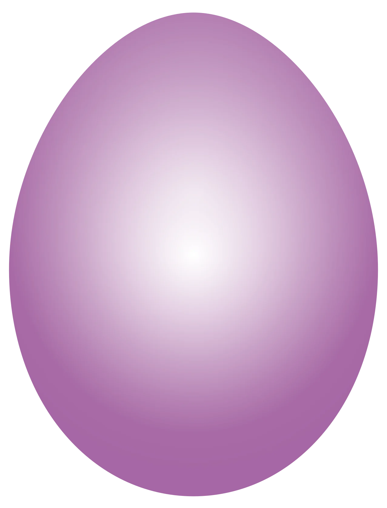 Soft Lavender Easter Egg Clipart with Gentle Gradient and Smooth Texture