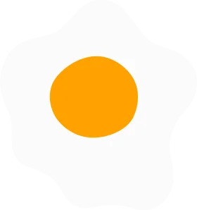 Sunny Yellow-Orange Simple Egg Shaped Clipart Illustration Design