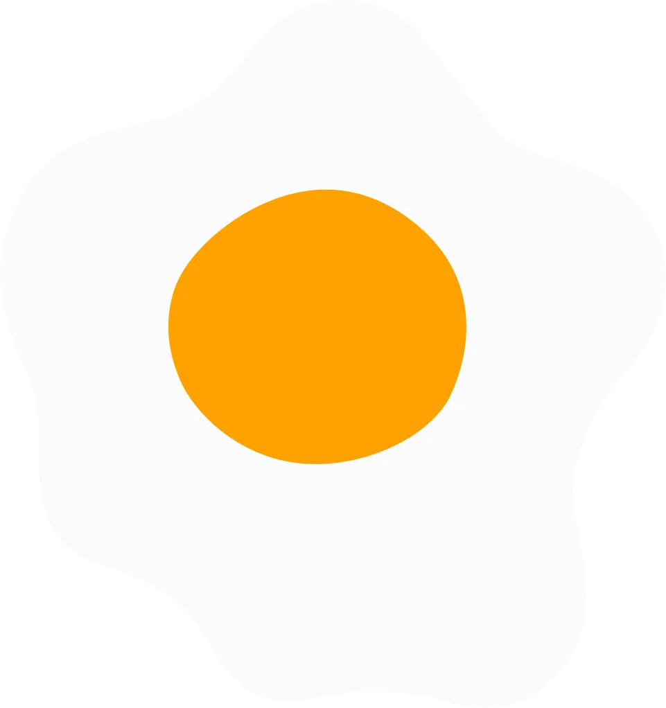Sunny Yellow-Orange Simple Egg Shaped Clipart Illustration Design