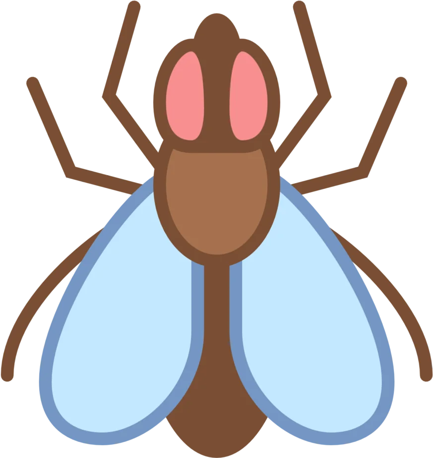 Charming Minimalist Stylized Fly Clipart with Soft Pastel Color Palette