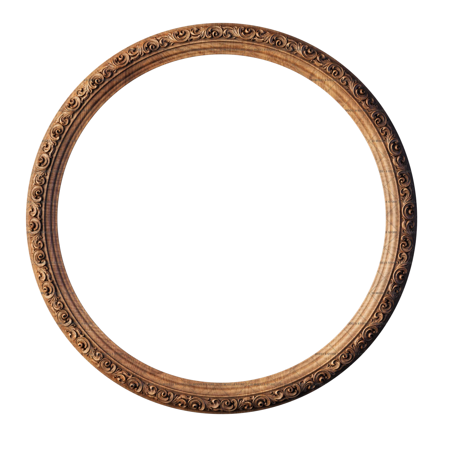 Antique Ornate Bronze Circular Picture Frame Vintage Clipart Artwork Border