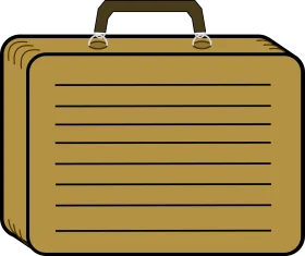 Classic Tan Briefcase Clipart: Professional Travel Companion Illustration