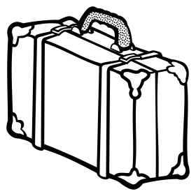 Classic Vintage Travel Suitcase Clipart Illustration for Journeys and Adventures