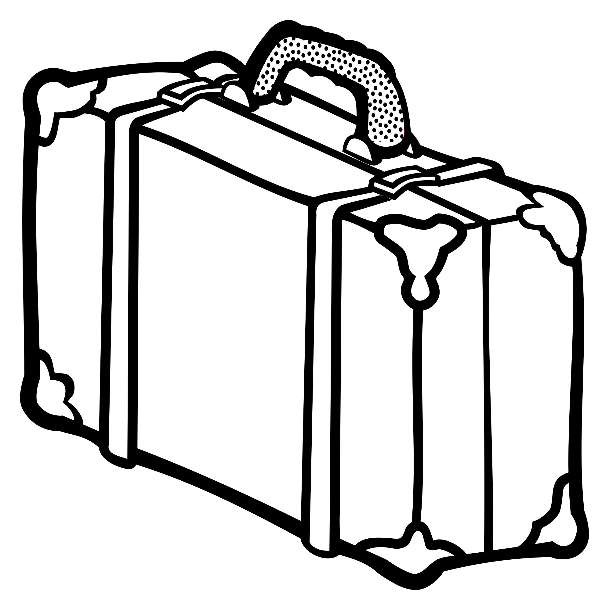 Classic Vintage Travel Suitcase Clipart Illustration for Journeys and Adventures