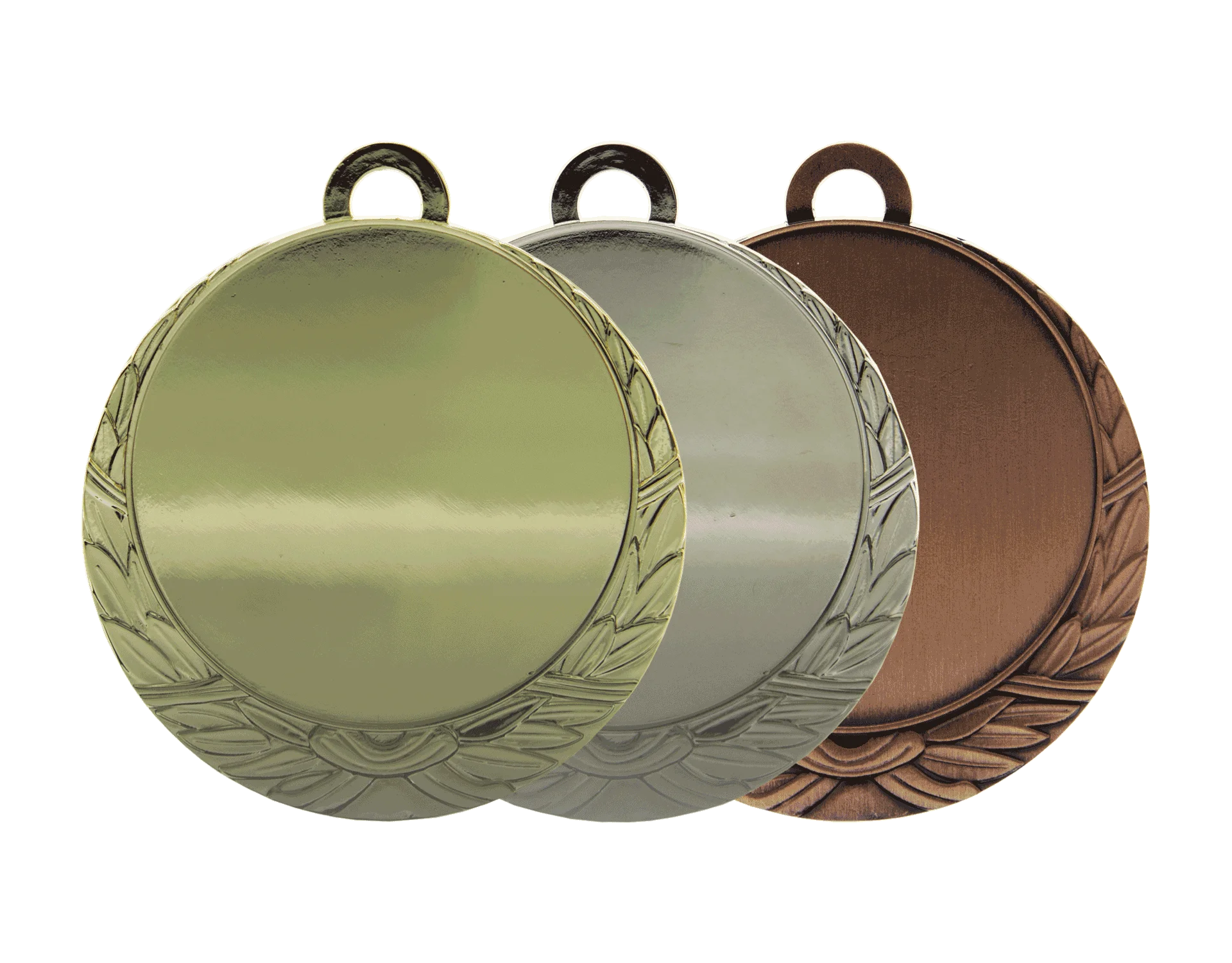 Elegant Championship Medals Clipart with Gold, Silver, and Bronze Finishes