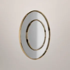 Elegant Metallic Circular Reflection Clipart with Soft Golden Rim Accent