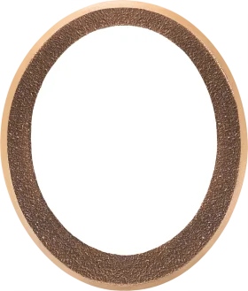 Elegant Oval Bronze Frame Clipart with Textured Antique Border Design