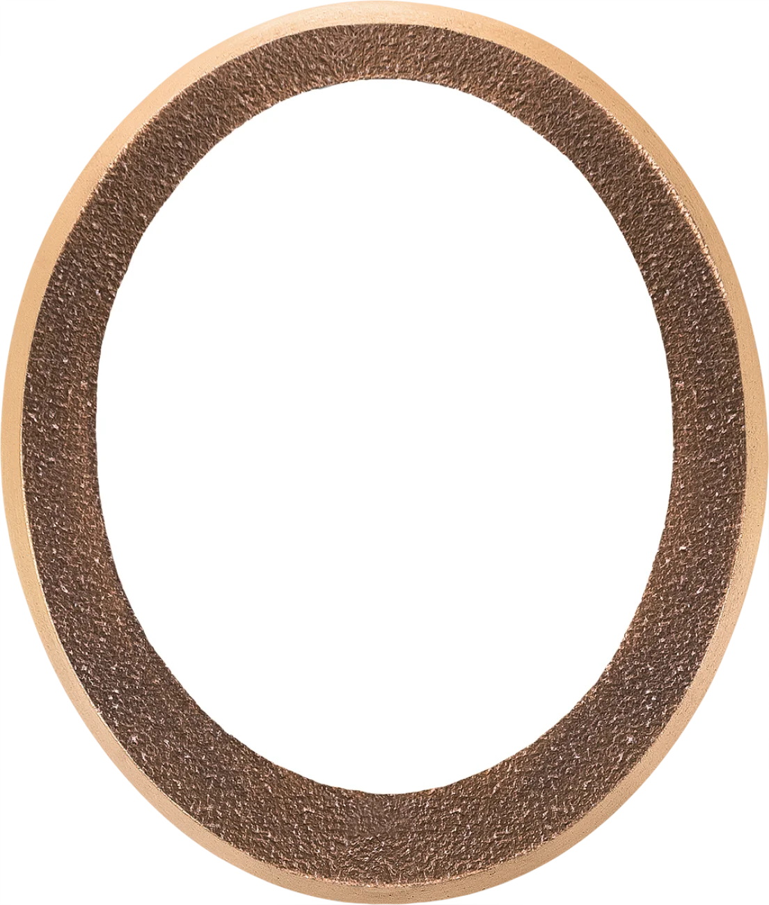 Elegant Oval Bronze Frame Clipart with Textured Antique Border Design